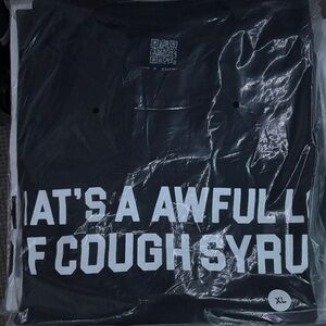 Black Short Sleeve Tee with Bold Text